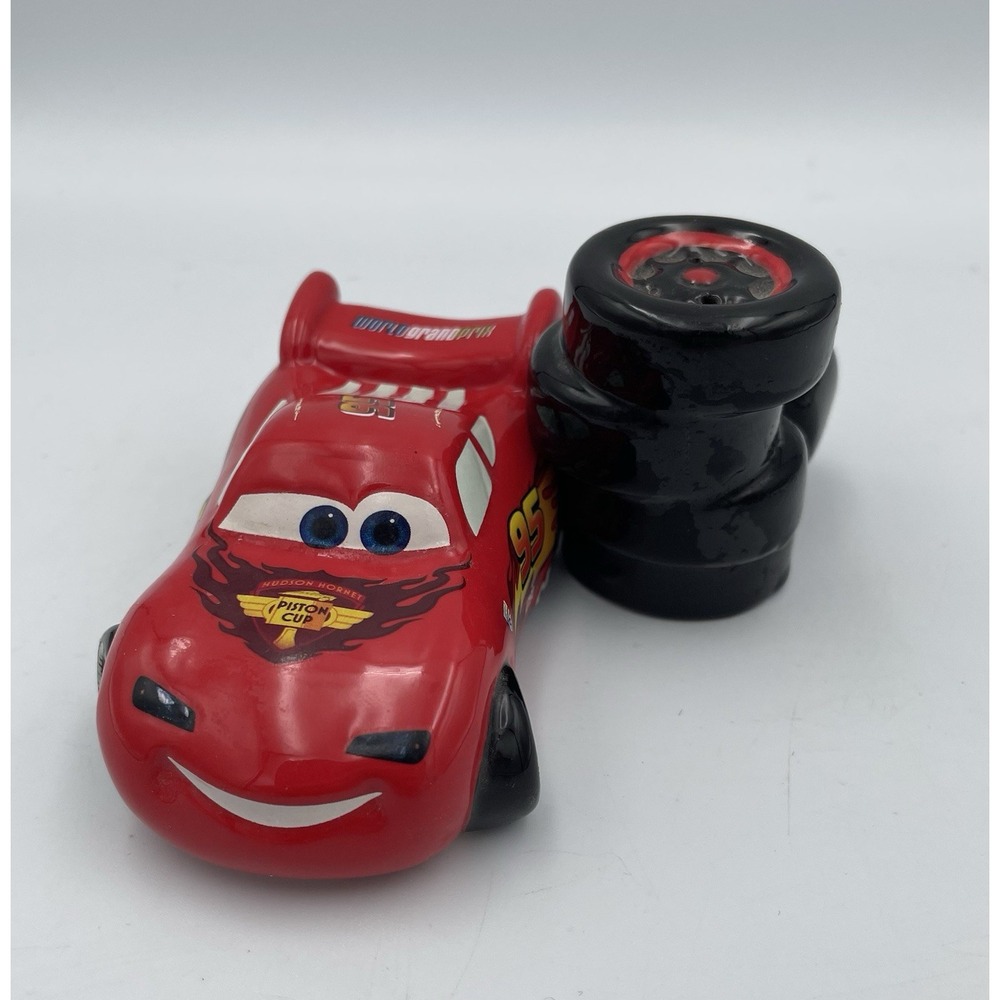 Disney's Cars Lightning McQueen & Tires Ceramic Salt and Pepper Shakers Set